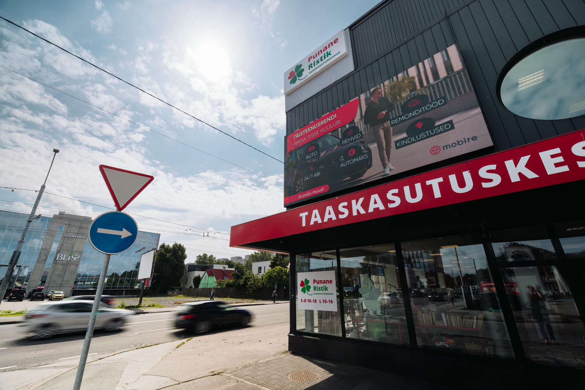Mustamäe tee reklaminis LED ekranas Taline